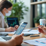 Équipe de PME travaillant avec des outils d'automatisation par IA agentique sur ordinateur