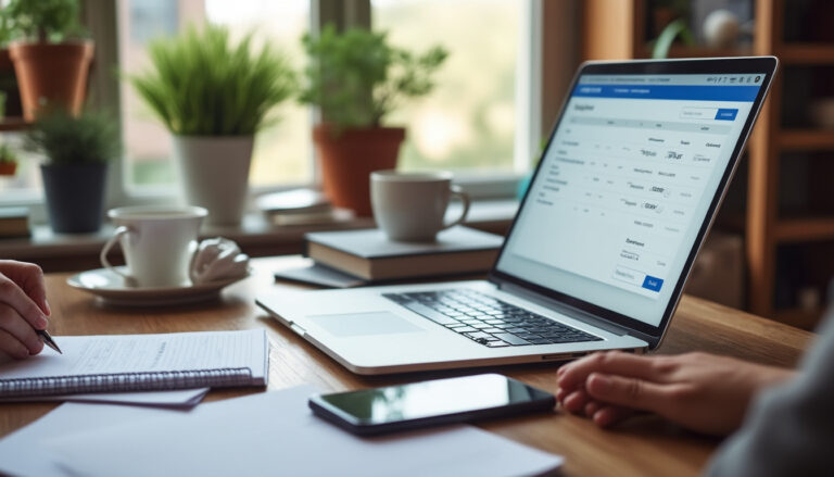 Auto-entrepreneur consultant son chiffre d'affaires sur une application de plateforme numérique