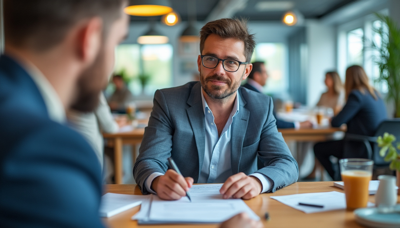 Réunion entre dirigeants de start-up et investisseurs autour d'une table de travail