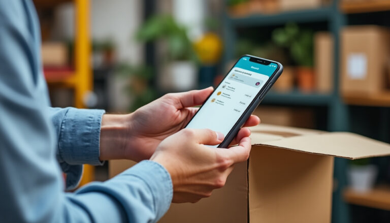 Auto-entrepreneur consultant son application de plateforme numérique sur smartphone
