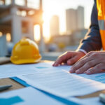 Contrôle de documents sur un chantier de construction dans le BTP