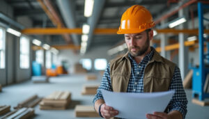 Contrôle de documents sur un chantier de construction