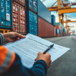 Porte-conteneurs à quai, illustration des flux logistiques entre la France et le Moyen-Orient