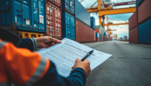 Porte-conteneurs à quai, illustration des flux logistiques entre la France et le Moyen-Orient